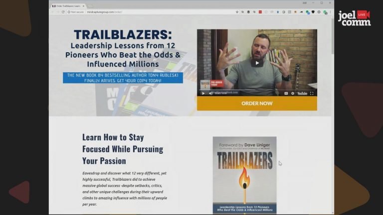 Excited to be a part of Tony Rubleski’s new book, “Trailblazers: Leadership Lessons from 12 Pioneers Who Beat the Odds and Influenced Millions”, which is available today at http://mindcapturegroup.com…