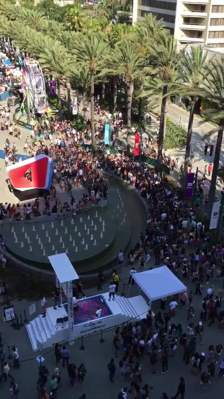 This is the madness that is #Vidcon. Out of nowhere a mob of kids begin shrieking and before you know it a YouTube star is being surrounded by throngs of them. The momentum builds and kids start runni…