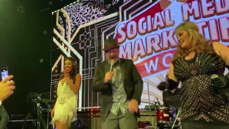 And now for your mid-week sub-amateur entertainment, we take you live (by recording) to the Parq nightclub in San Diego, California for the Social Media Marketing World 2020 party. 
The theme was Ro…
